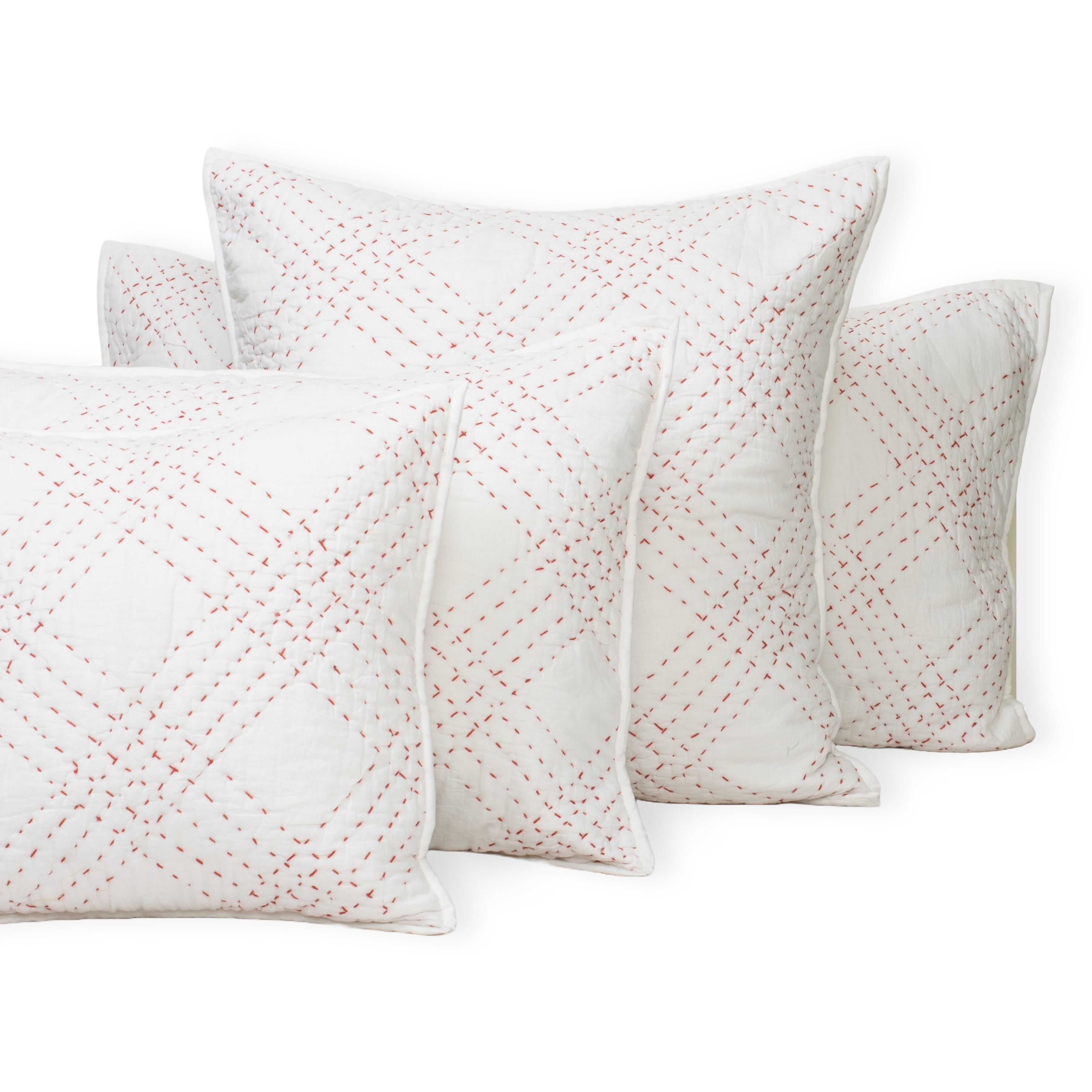 Softest Handmade Pure Cotton Kantha Quilted Cushion Cover